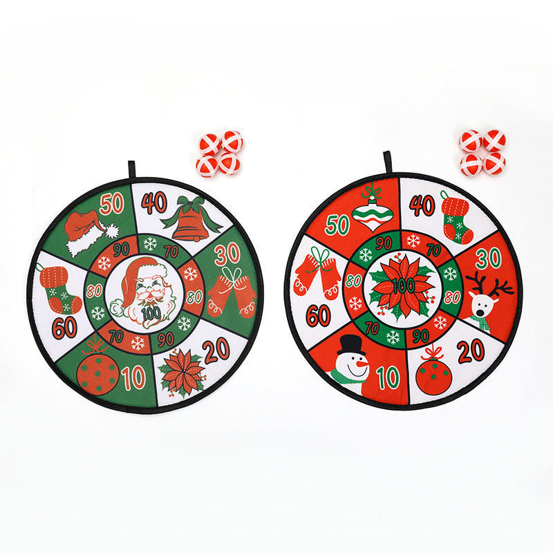PWO Fitness Christmas Ornament Toy Ball Dart Board Holiday Game