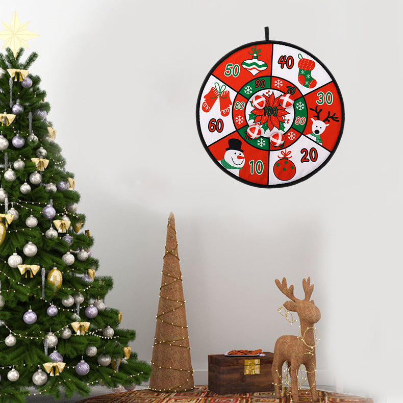 PWO Fitness Christmas Ornament Toy Ball Dart Board Holiday Game