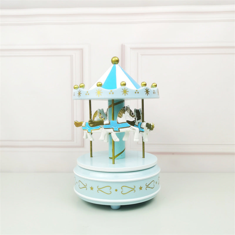 PWO Fitness Wooden Horse Creative Children Toy Decoration Christmas