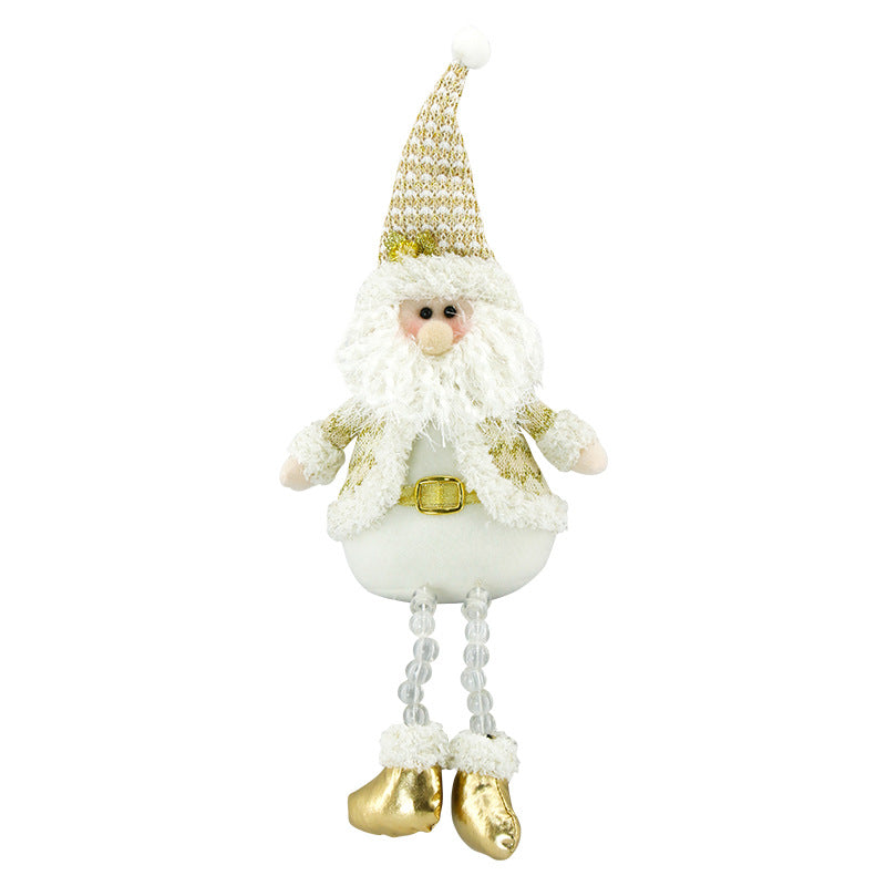 PWO Fitness Christmas Doll Golden Toy Decorations Holiday Figurines