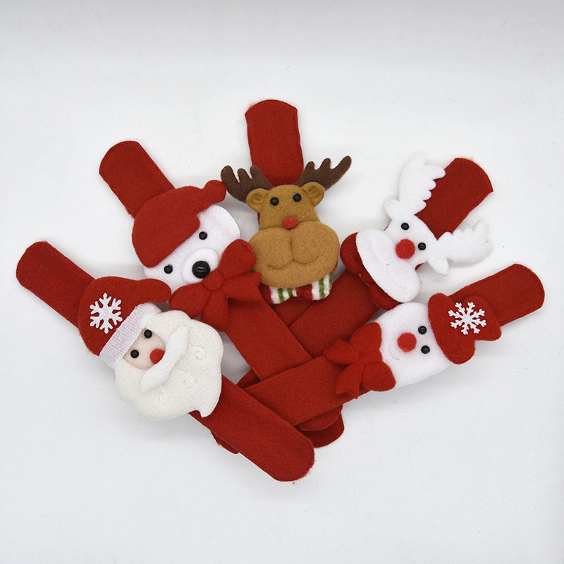 PWO Fitness Christmas Ornament Children Toy Bracelet Plush Holiday