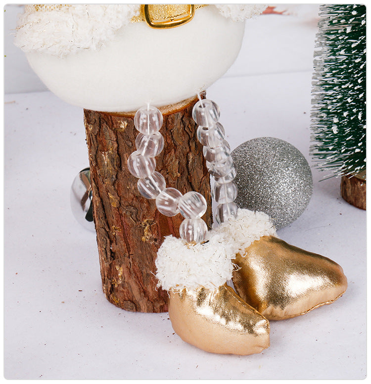 PWO Fitness Christmas Doll Golden Toy Decorations Holiday Figurines