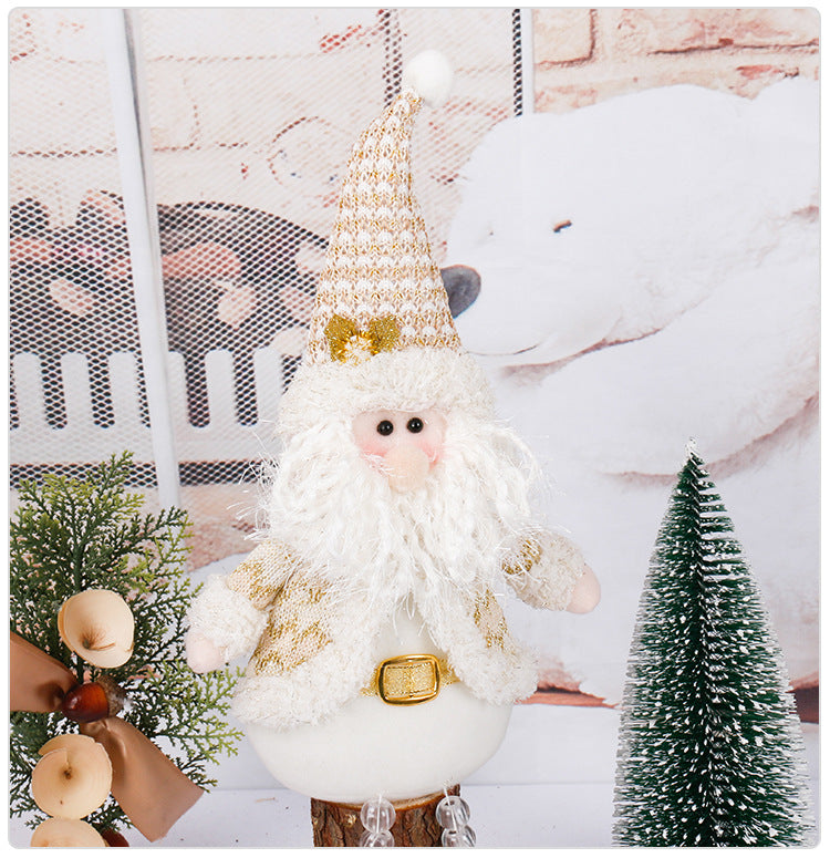 PWO Fitness Christmas Doll Golden Toy Decorations Holiday Figurines