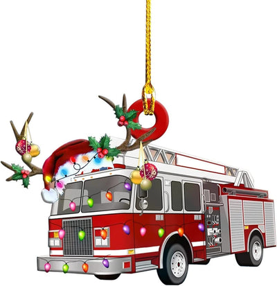 PWO Fitness Christmas Tree Hanging Truck Decoration Pendant