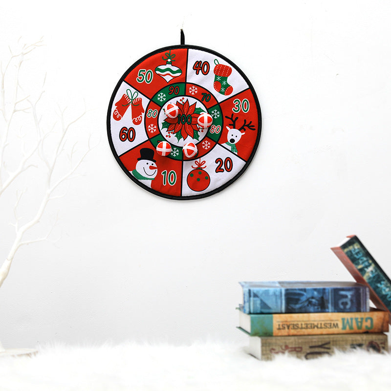 PWO Fitness Christmas Ornament Toy Ball Dart Board Holiday Game