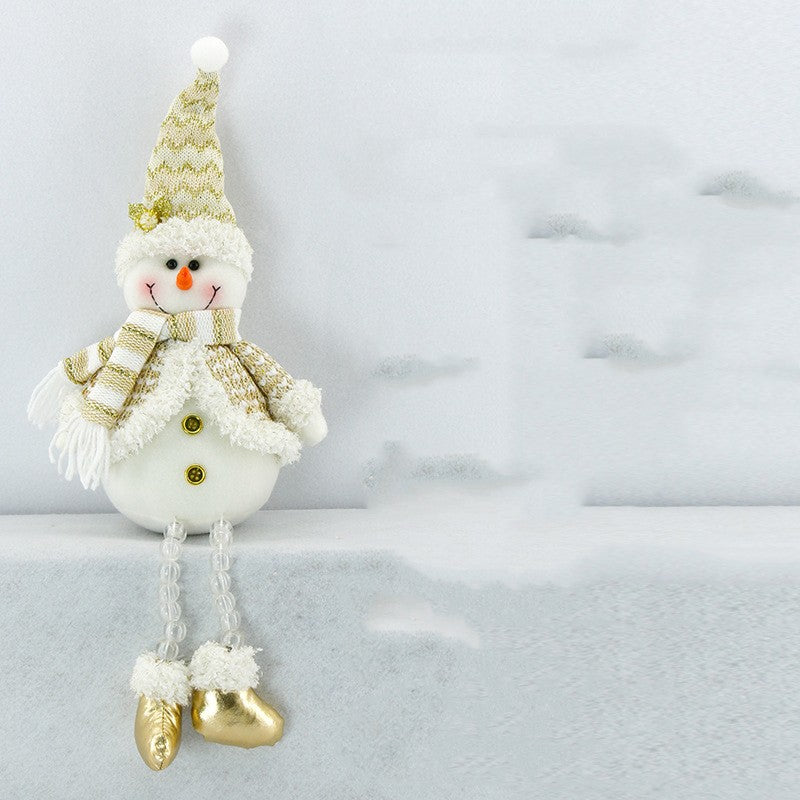 PWO Fitness Christmas Doll Golden Toy Decorations Holiday Figurines