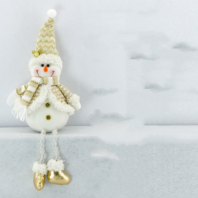 PWO Fitness Christmas Doll Golden Toy Decorations Holiday Figurines