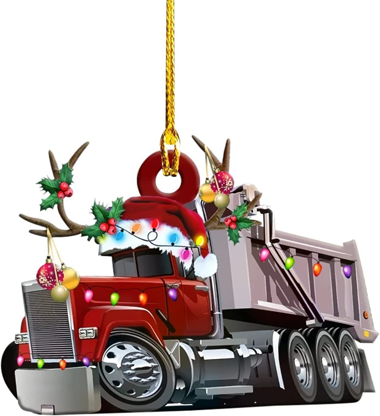 PWO Fitness Christmas Tree Hanging Truck Decoration Pendant