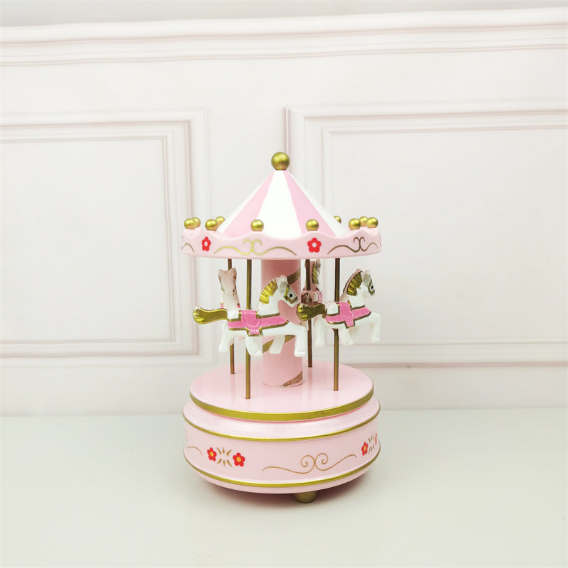 PWO Fitness Wooden Horse Creative Children Toy Decoration Christmas