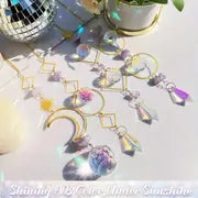 PWO Fitness Crystal Moon Sun Prism Suncatcher
