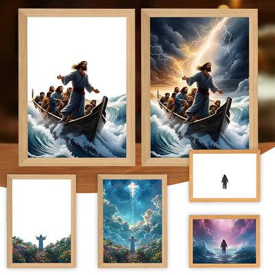 The PWO Fitness Photo Frame Illuminated LED Moon Lamp adds warmth, faith, and soft LED lighting, making it a meaningful décor piece or thoughtful gift.