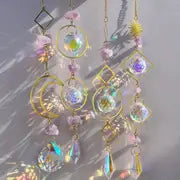 PWO Fitness Crystal Moon Sun Prism Suncatcher
