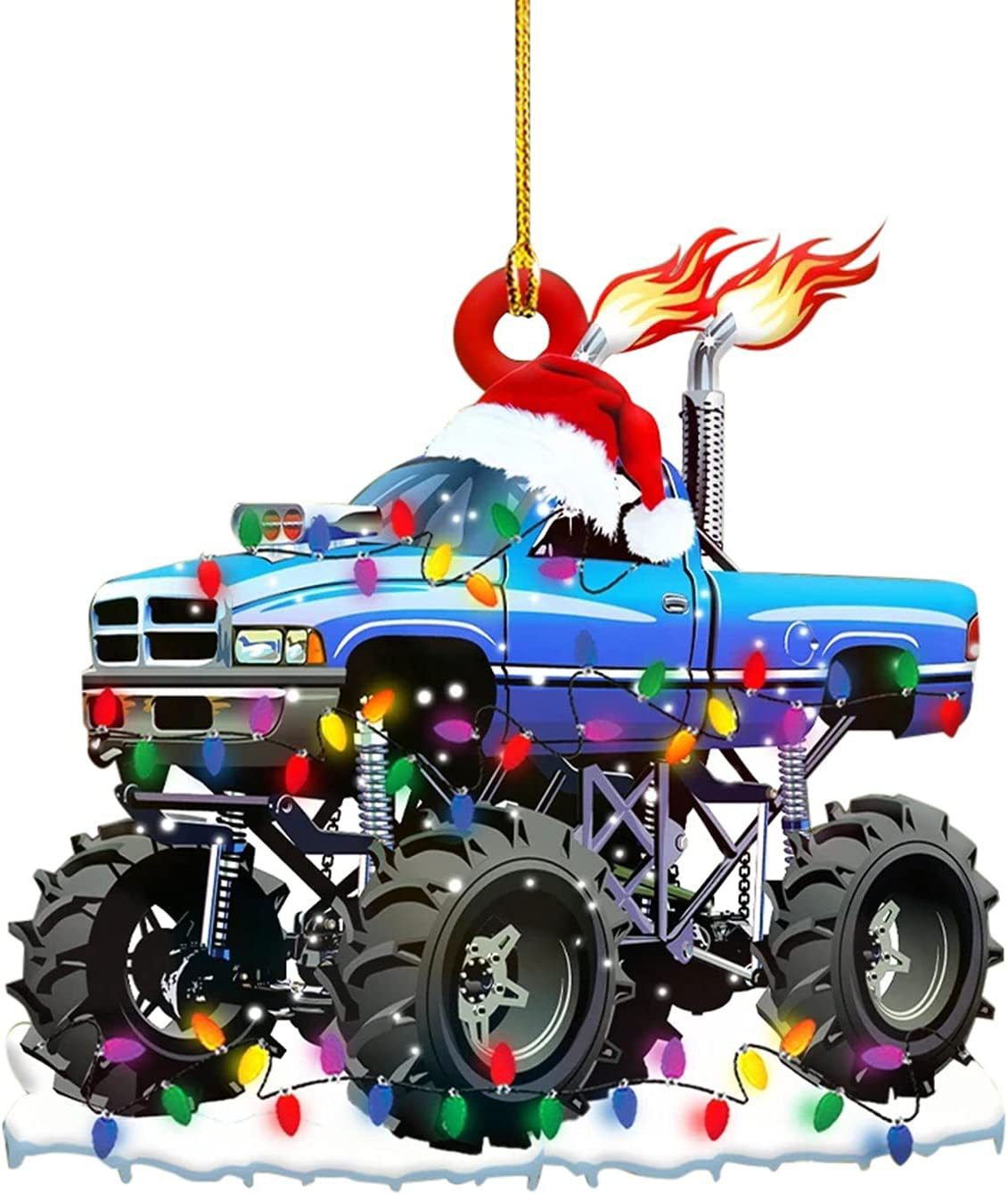 PWO Fitness Christmas Tree Hanging Truck Decoration Pendant