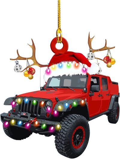 PWO Fitness Christmas Tree Hanging Truck Decoration Pendant