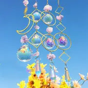 PWO Fitness Crystal Moon Sun Prism Suncatcher