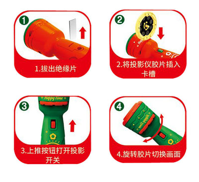 Children Gift Christmas Projection Flashlight Toy