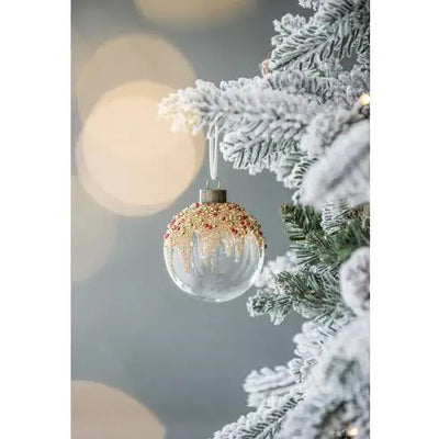 PWO Fitness Hanging Ball Christmas Tree Ornaments Set of 12 Glass Balls